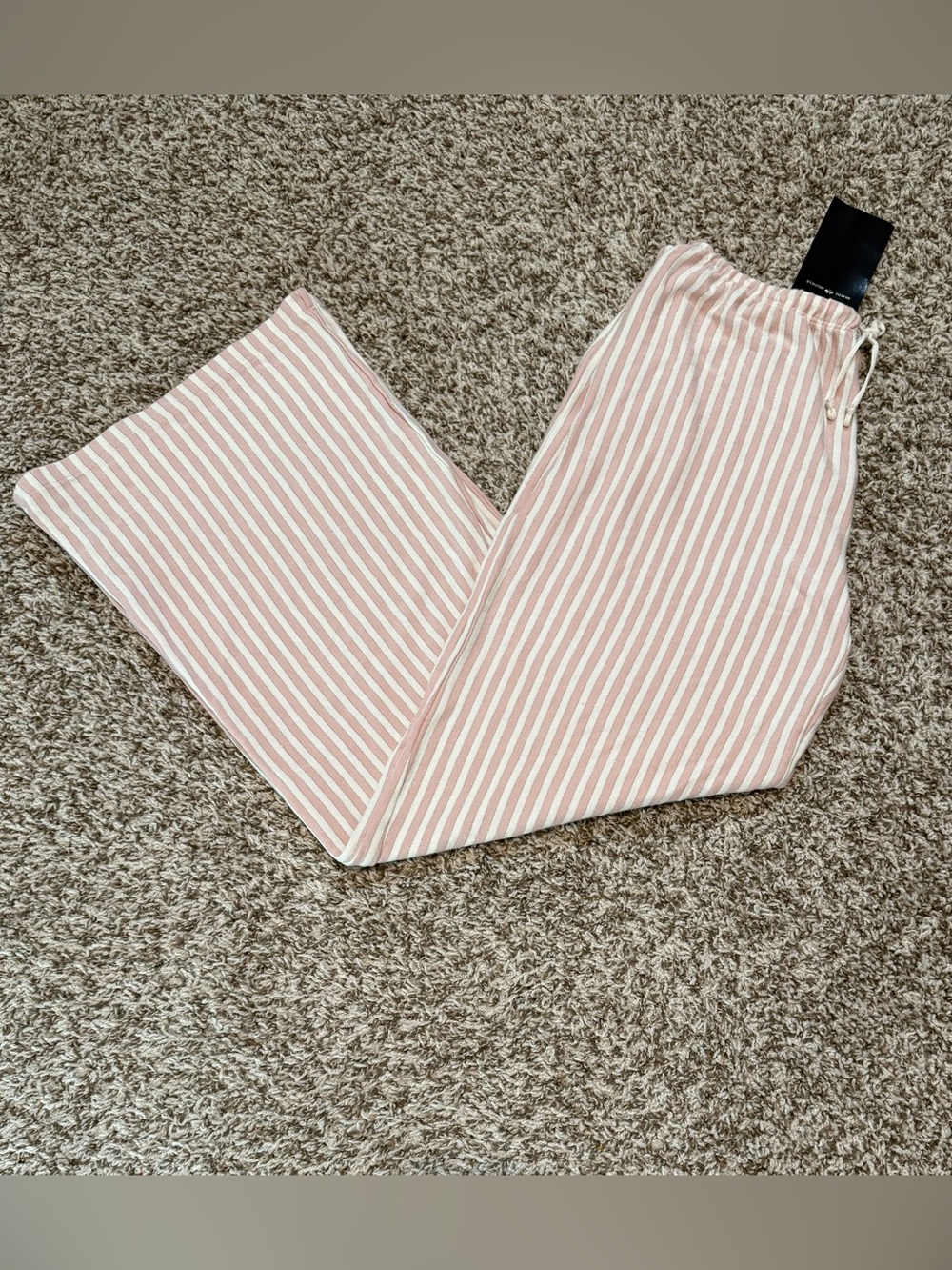NWT | Brandy Melville Anastasia Stripes Pants in Pink and White | One Size | 🇮🇹